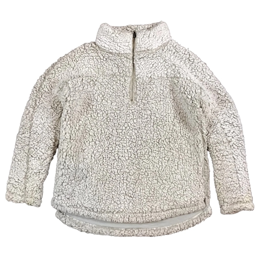 Miami Sherpa Pullover jacket quarter zip with pockets super soft and cozy size S